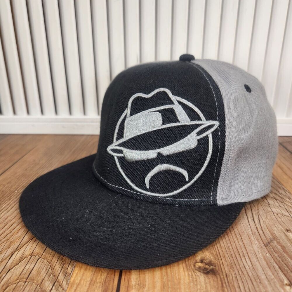 VTG Lowrider Magazine Snapback Hat Cap Black Gray Flat Bill Embroidered Chicano